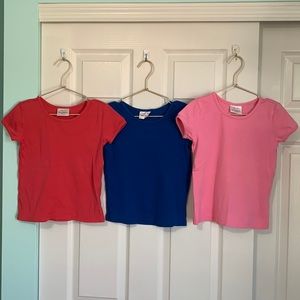 Hanna Andersson Bright Basics Organics Pima Shirts - 3 total